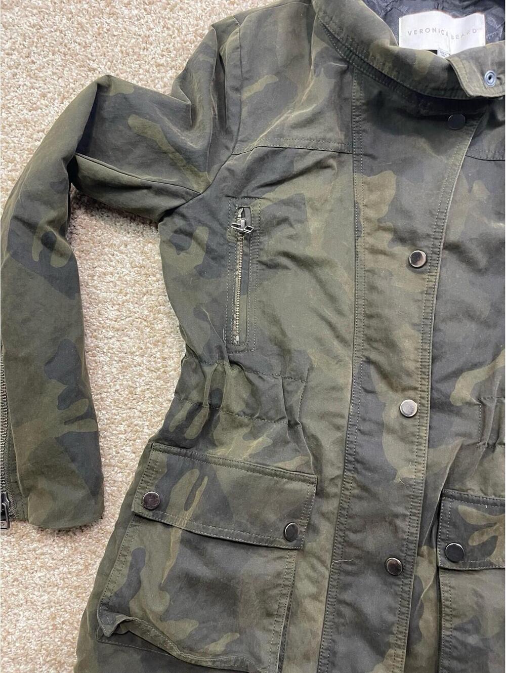 Veronica Beard Utility Jacket Women's Size 4 Military Army Green Made In USA - Picture 7 of 9